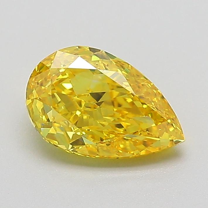 1.07 Ct. Fancy Vivid Yellow Pear Lab Grown Diamond