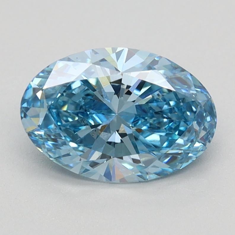 1.10 Ct. Fancy Vivid Blue Oval Lab Grown Diamond