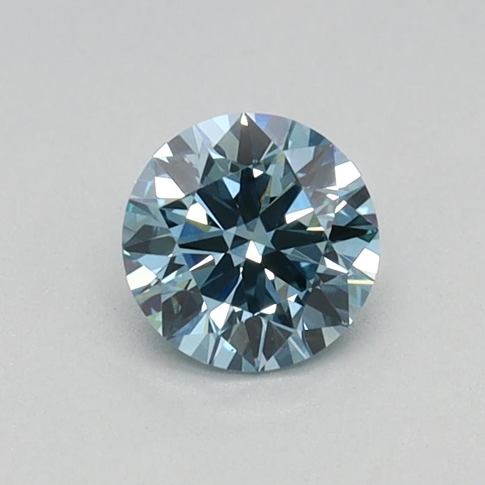 0.32 Ct. Fancy Vivid Blue Round Lab Grown Diamond