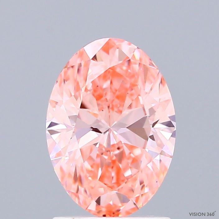1.53 Ct. Fancy Vivid Pink Oval Lab Grown Diamond