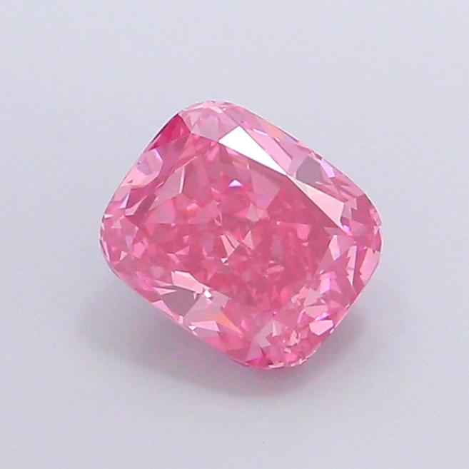 1.06 Ct. Fancy Vivid Pink Cushion Lab Grown Diamond