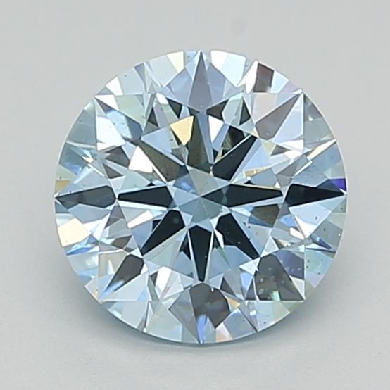 1.64 Ct. Fancy Vivid  Blue Round Lab Grown Diamond