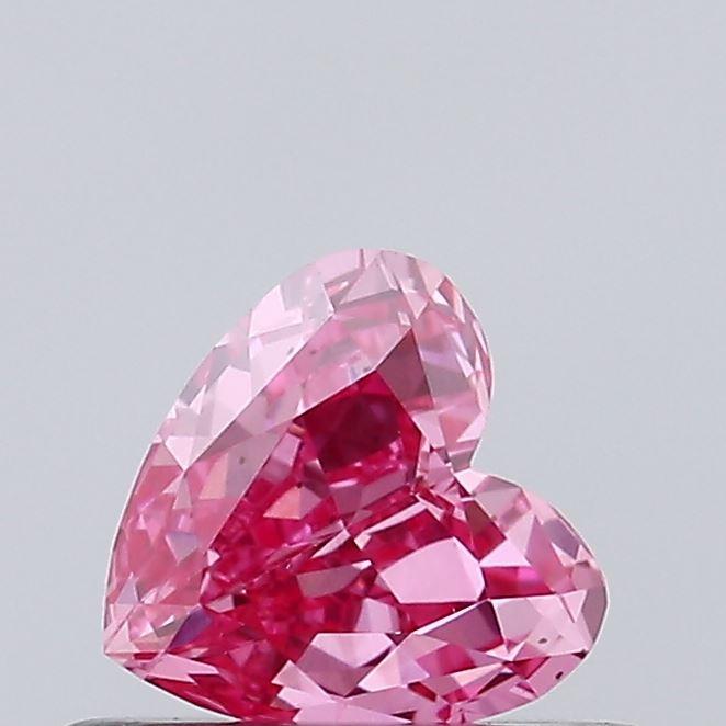 0.37 Ct. Fancy Vivid Pink Heart Lab Grown Diamond