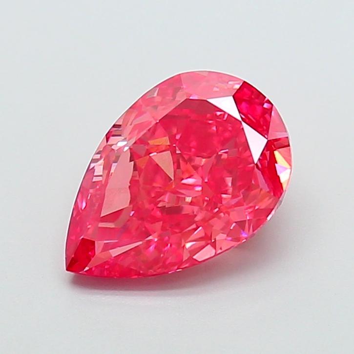 3.83 Ct. Fancy Vivid Pink Pear Lab Grown Diamond