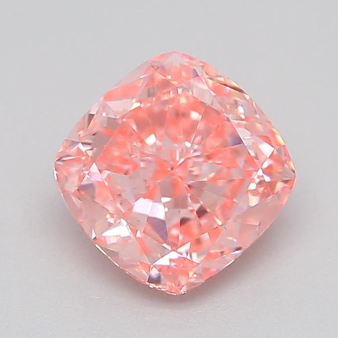 0.77 Ct. Fancy Vivid Pink Cushion Lab Grown Diamond