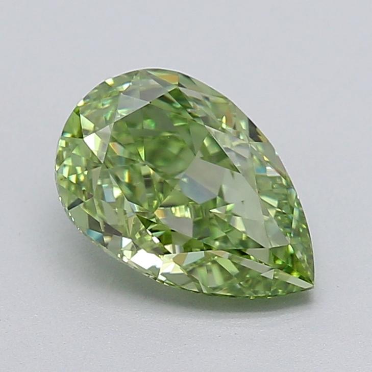1.51 Ct. Fancy Vivid  Green Pear Lab Grown Diamond