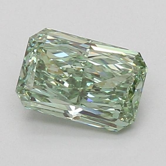 1.10 Ct. Fancy Vivid Green Radiant Lab Grown Diamond