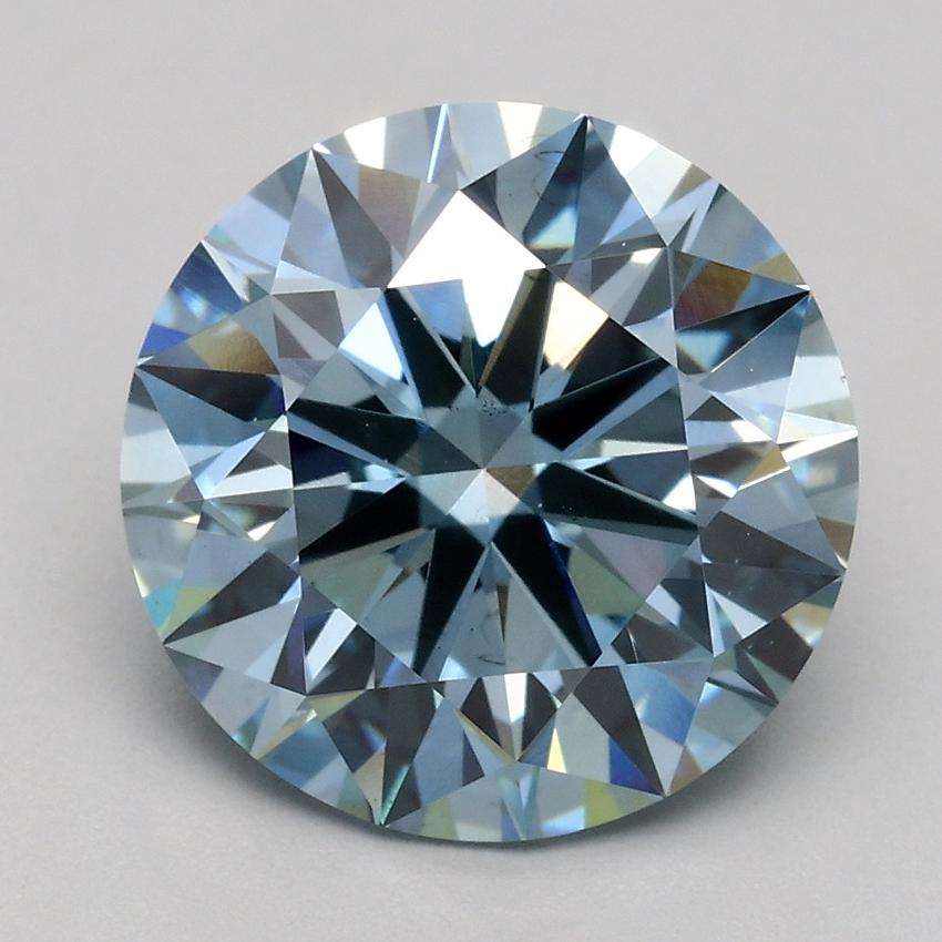3.00 Ct. Fancy Intense Blue Round Lab Grown Diamond