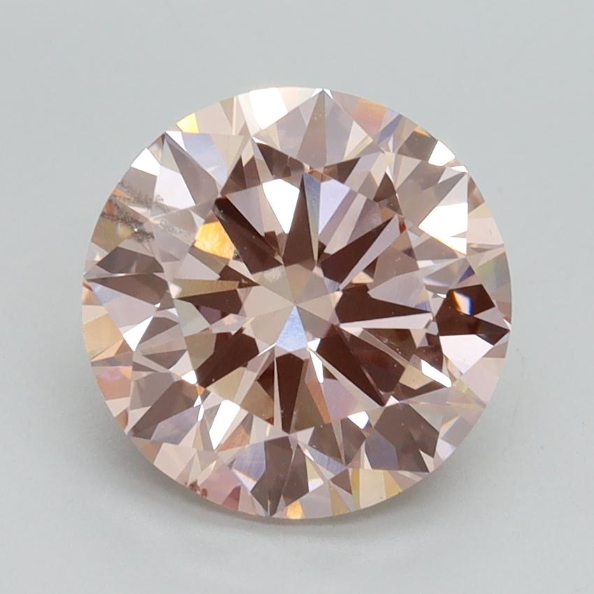 3.01 Ct. Fancy Light Pink Round Lab Grown Diamond