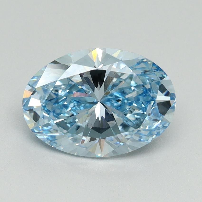 2.01 Ct. Fancy Vivid Blue Oval Lab Grown Diamond