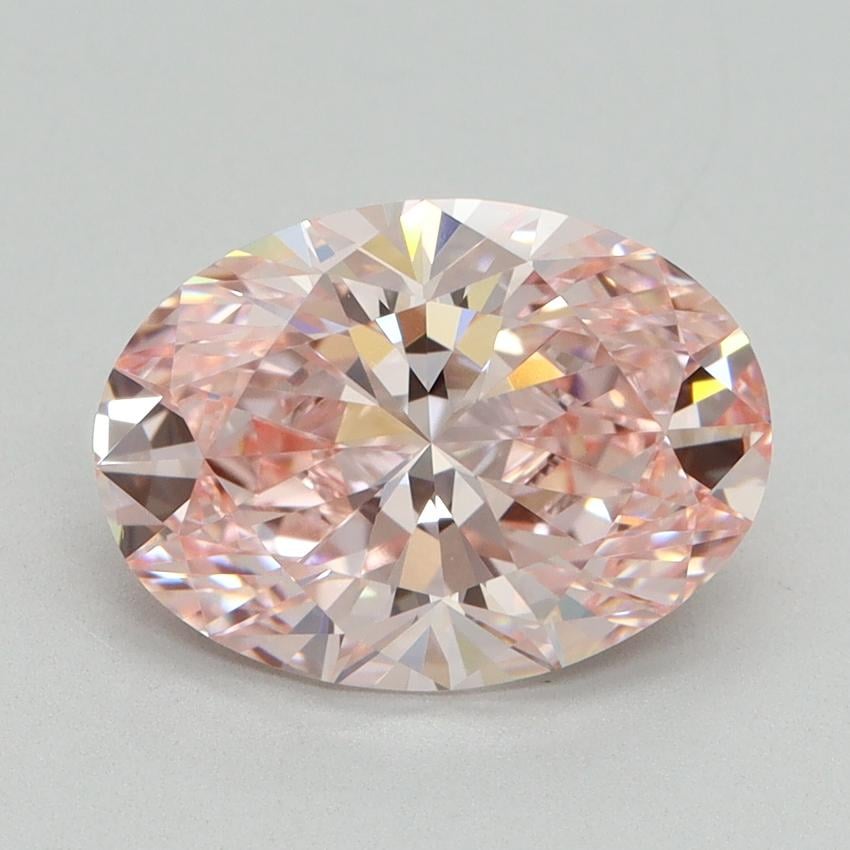 2.85 Ct. Fancy Vivid Pink Oval Lab Grown Diamond
