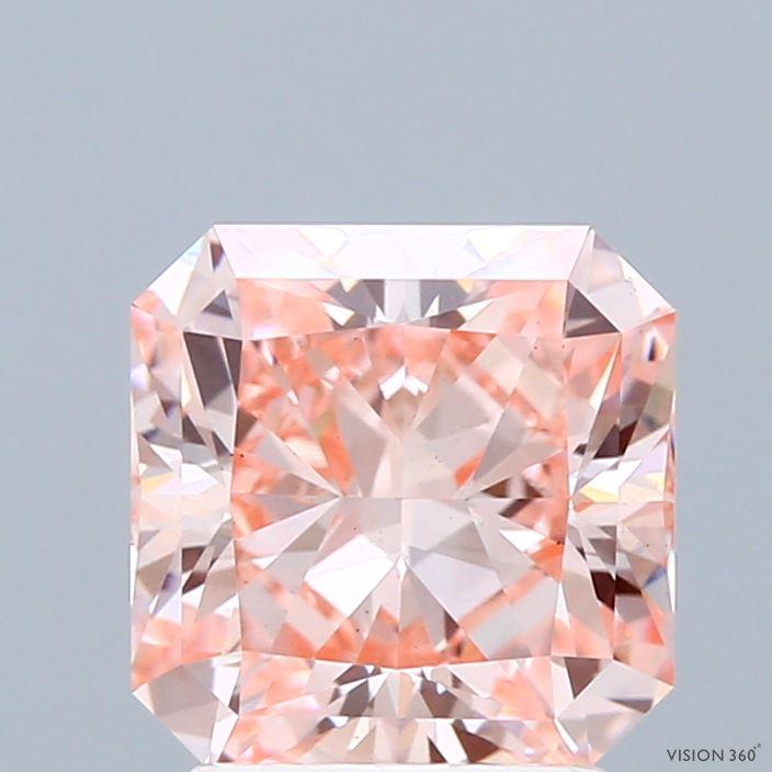 2.50 Ct. Fancy Intense  Pink Radiant Lab Grown Diamond