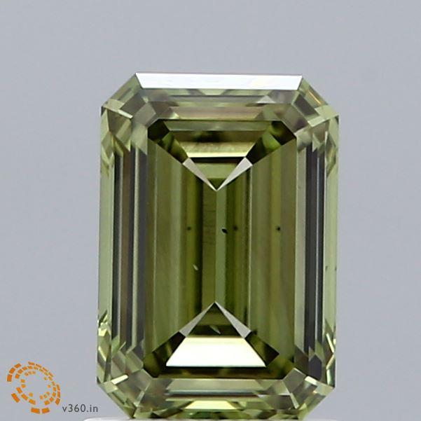1.50 Ct. Fancy Intense  Green Emerald Lab Grown Diamond