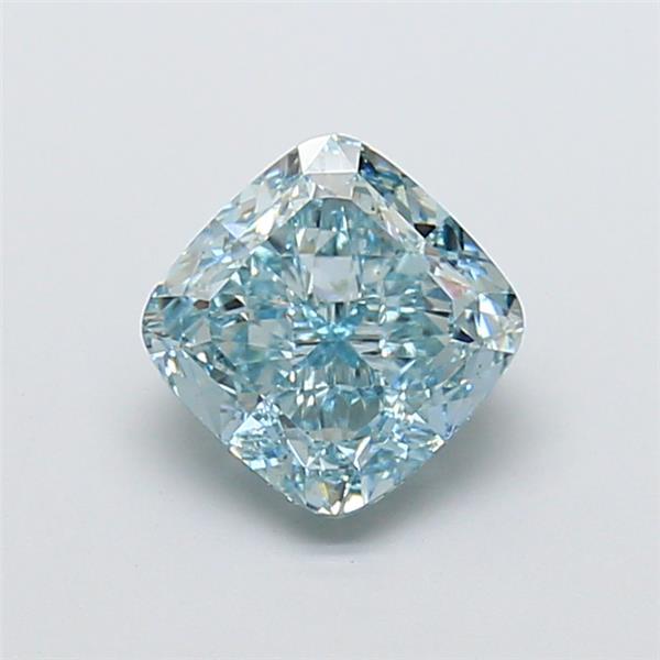 3.14 Ct. Fancy Intense  Blue Cushion Lab Grown Diamond