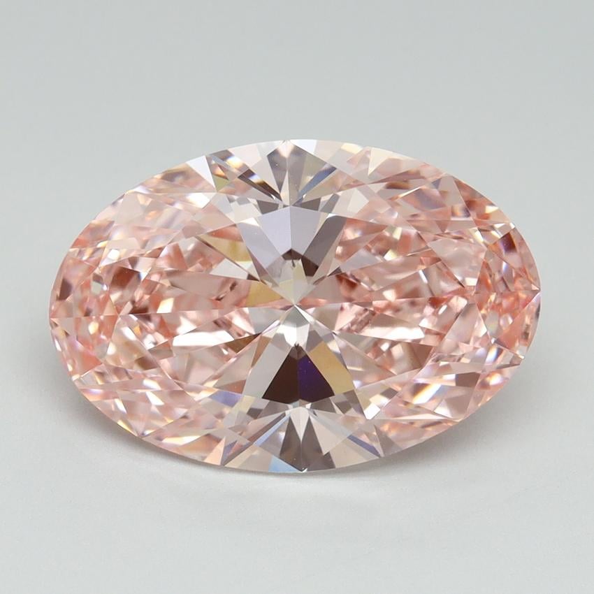5.37 Ct. Fancy Vivid Pink Oval Lab Grown Diamond