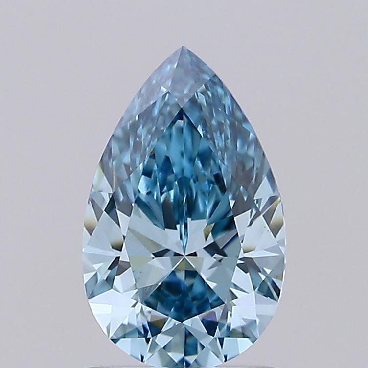 0.98 Ct. Fancy Vivid Blue Pear Lab Grown Diamond