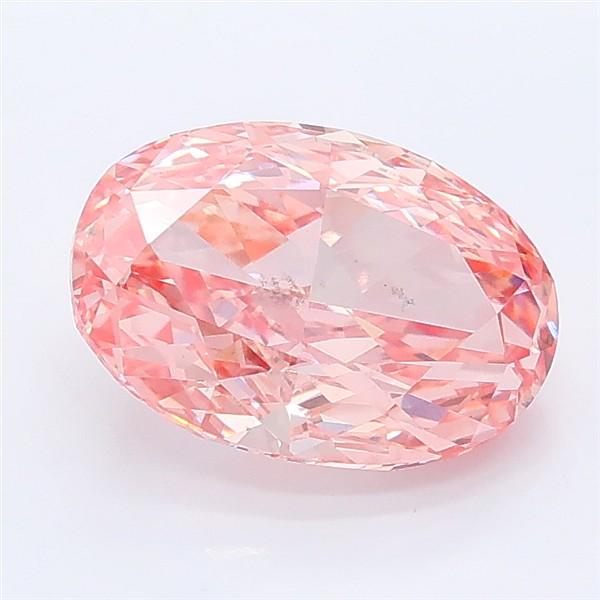 2.50 Ct. Fancy Vivid Pink Oval Lab Grown Diamond