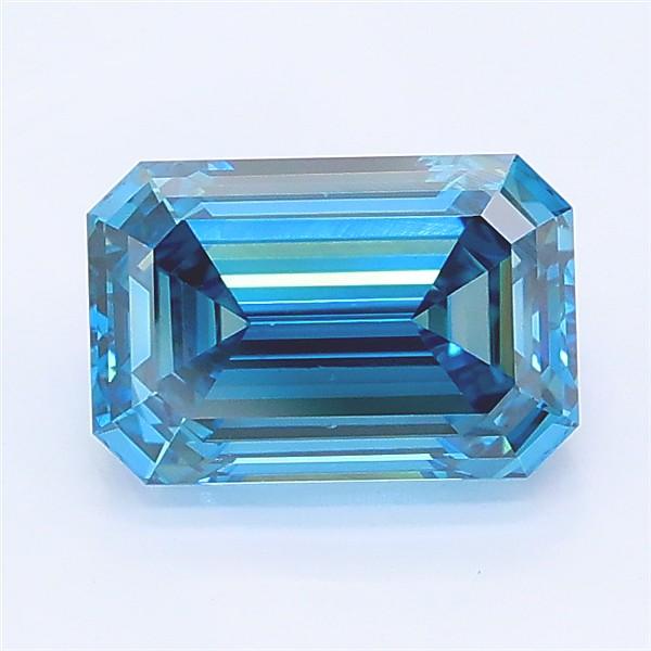 1.57 Ct. Fancy Vivid Blue Emerald Lab Grown Diamond