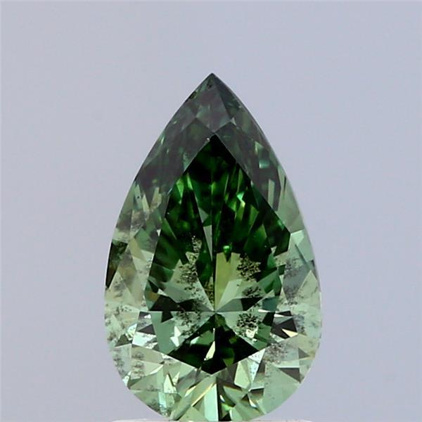 1.26 Ct. Fancy Vivid Green Pear Lab Grown Diamond