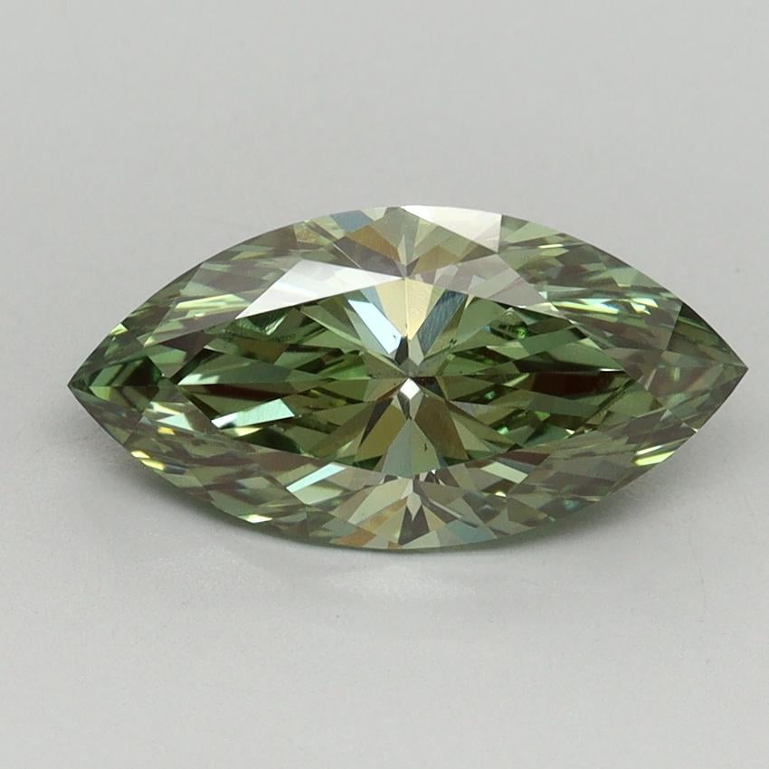 1.97 Ct. Fancy Vivid Green Marquise Lab Grown Diamond
