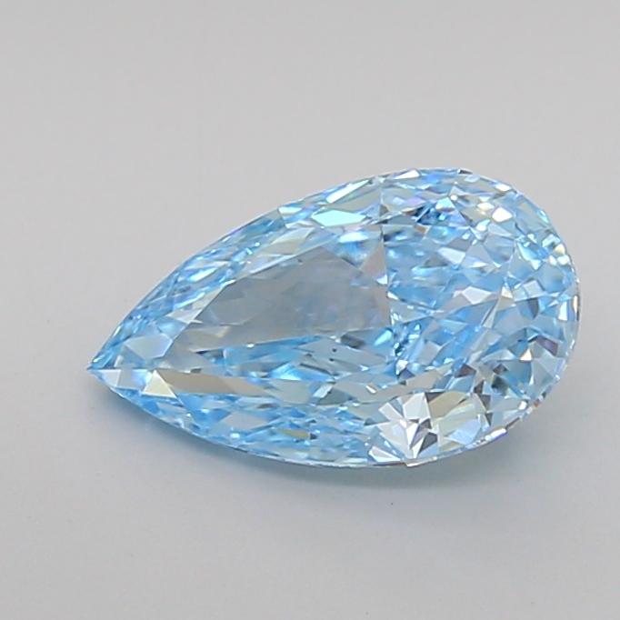 1.22 Ct. Fancy Vivid Blue Pear Lab Grown Diamond