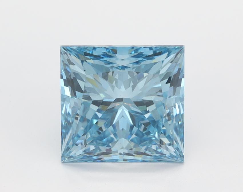 2.29 Ct. Fancy Vivid Blue Princess Lab Grown Diamond