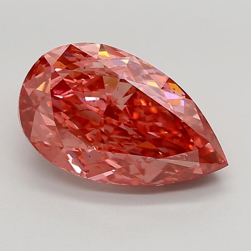 7.02 Ct. Fancy Vivid  Pink Pear Lab Grown Diamond