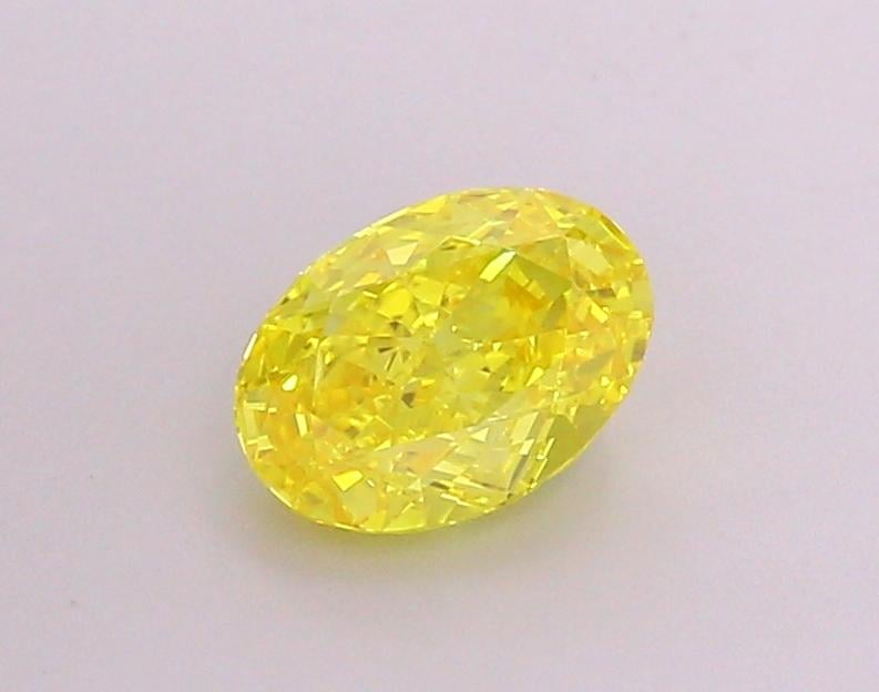 1.49 Ct. Fancy Vivid  Yellow Oval Lab Grown Diamond