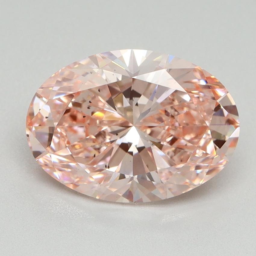 3.04 Ct. Fancy Vivid Pink Oval Lab Grown Diamond