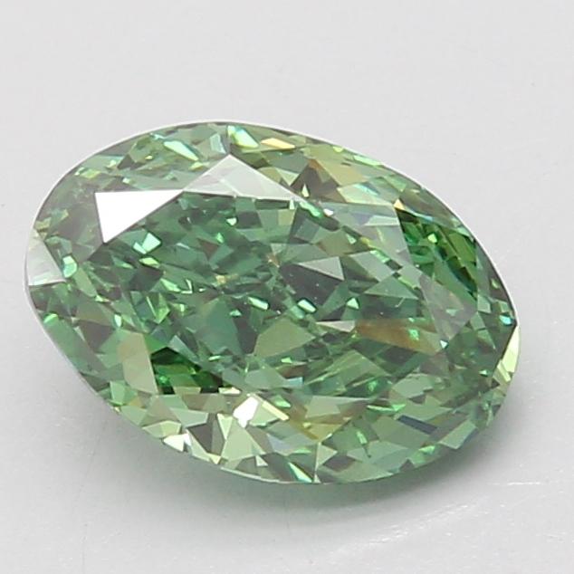 2.11 Ct. Fancy Vivid Green Oval Lab Grown Diamond