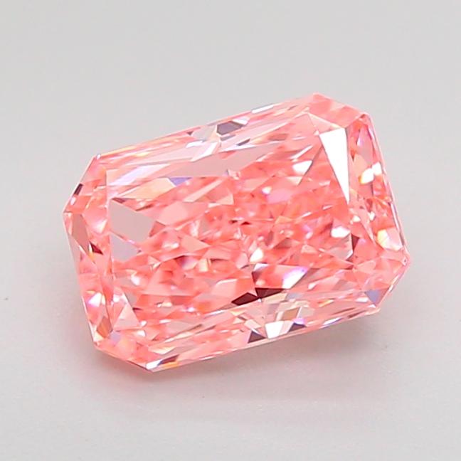 1.50 Ct. Fancy Vivid Pink Radiant Lab Grown Diamond