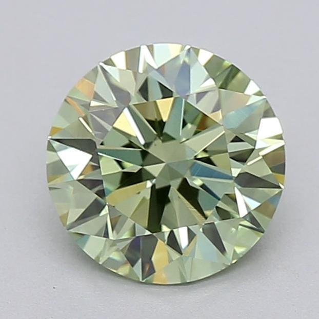 1.54 Ct. Fancy Vivid  Green Round Lab Grown Diamond