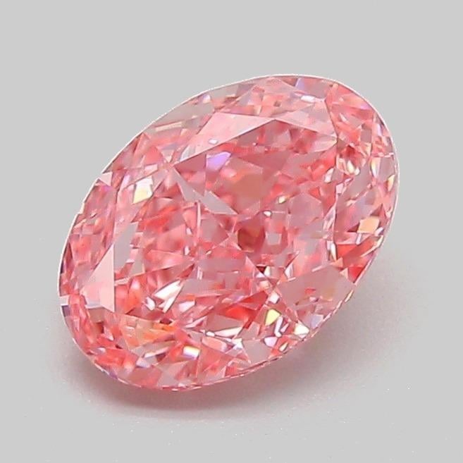 1.09 Ct. Fancy Vivid Pink Oval Lab Grown Diamond