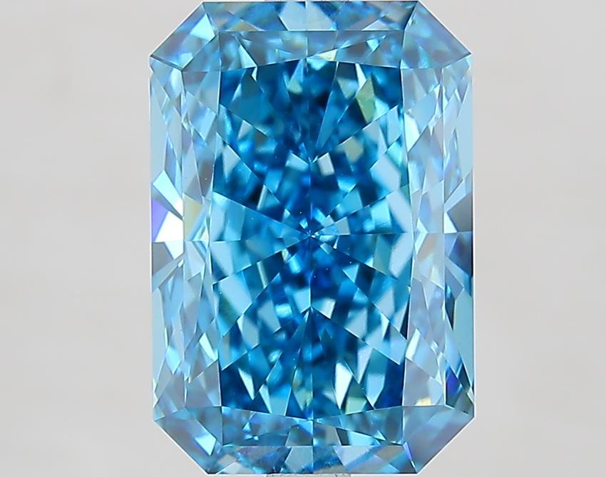 4.40 Ct. Fancy Vivid Blue Radiant Lab Grown Diamond