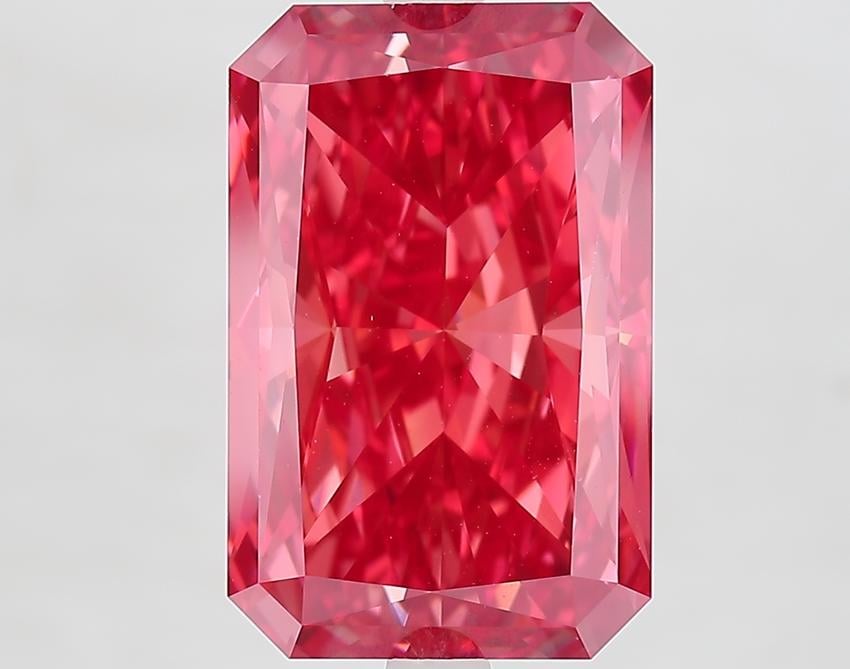 7.50 Ct. Fancy Vivid Red Radiant Lab Grown Diamond