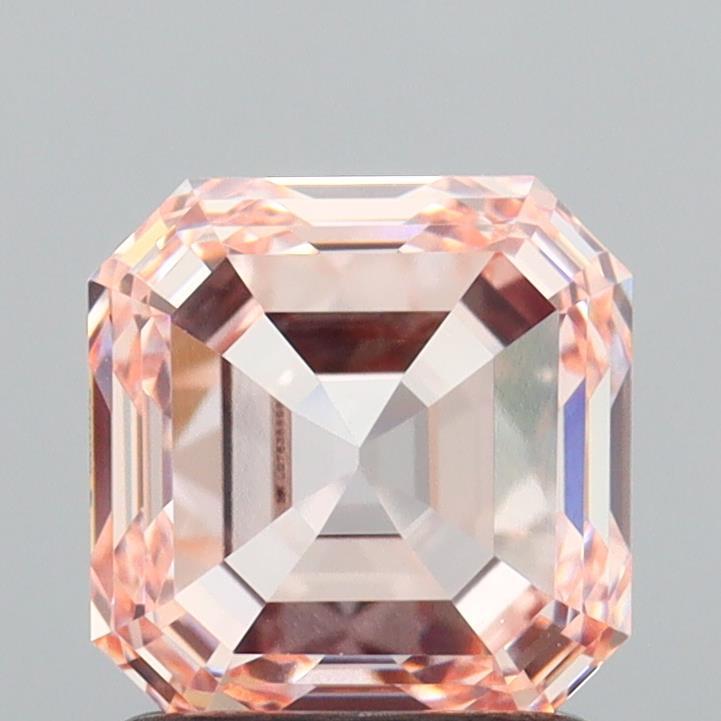 1.58 Ct. Fancy Intense  Pink Asscher Lab Grown Diamond