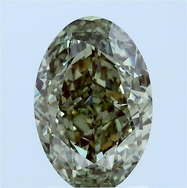 2.05 Ct. Fancy Intense Green Oval Lab Grown Diamond