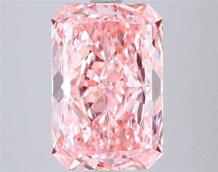 5.09 Ct. Fancy Vivid Pink Radiant Lab Grown Diamond