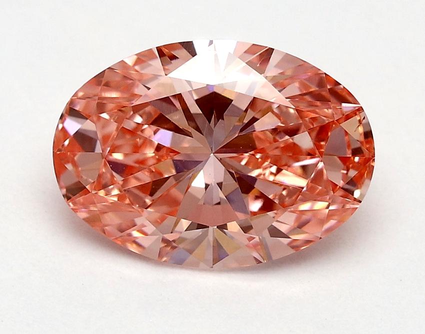 1.53 Ct. Fancy Vivid Pink Oval Lab Grown Diamond