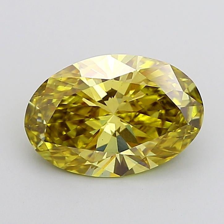 3.00 Ct. Fancy Intense Brownish Yellow Oval Lab Grown Diamond