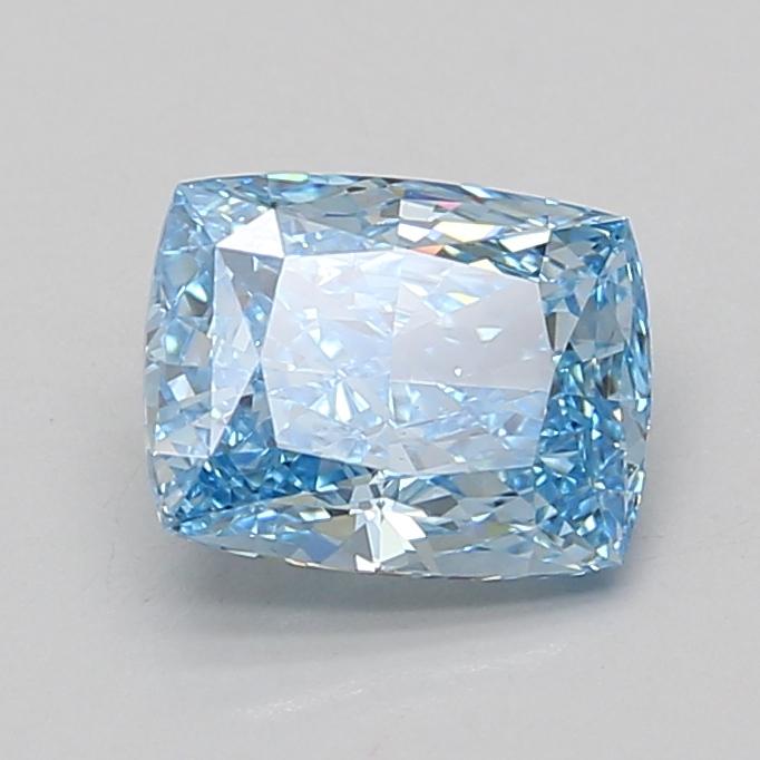 2.11 Ct. Fancy Vivid Blue Cushion Lab Grown Diamond