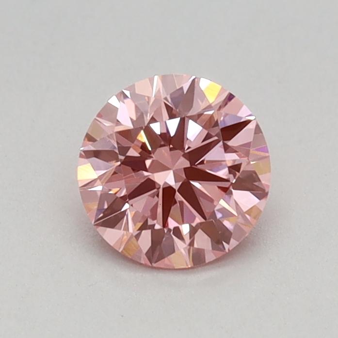 0.40 Ct. Fancy Vivid Pink Round Lab Grown Diamond