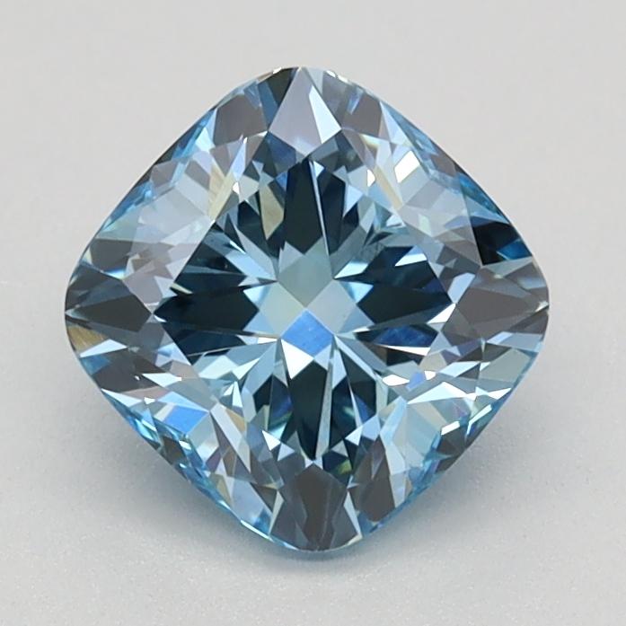 1.09 Ct. Fancy Vivid Blue Cushion Lab Grown Diamond