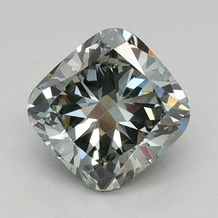 0.72 Ct. Fancy Green Cushion Lab Grown Diamond