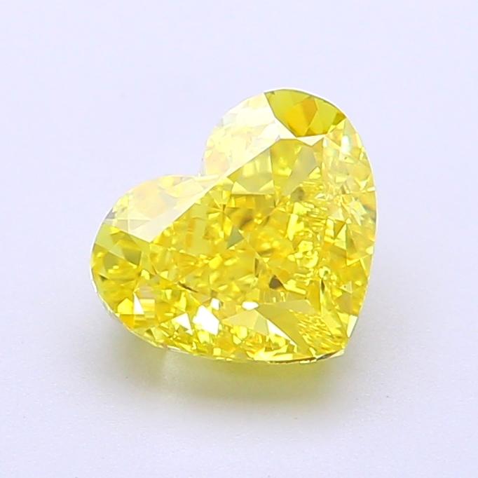 1.68 Ct. Fancy Vivid Yellow Heart Lab Grown Diamond
