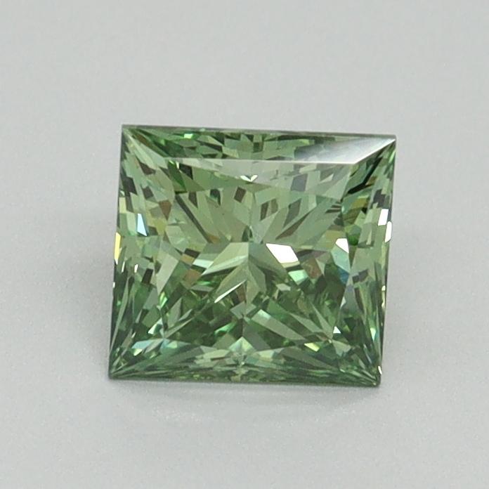 0.81 Ct. Fancy Vivid Green Princess Lab Grown Diamond