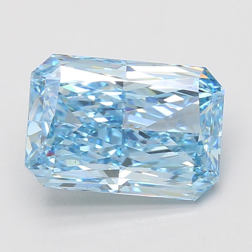 5.02 Ct. Fancy Vivid Blue Radiant Lab Grown Diamond