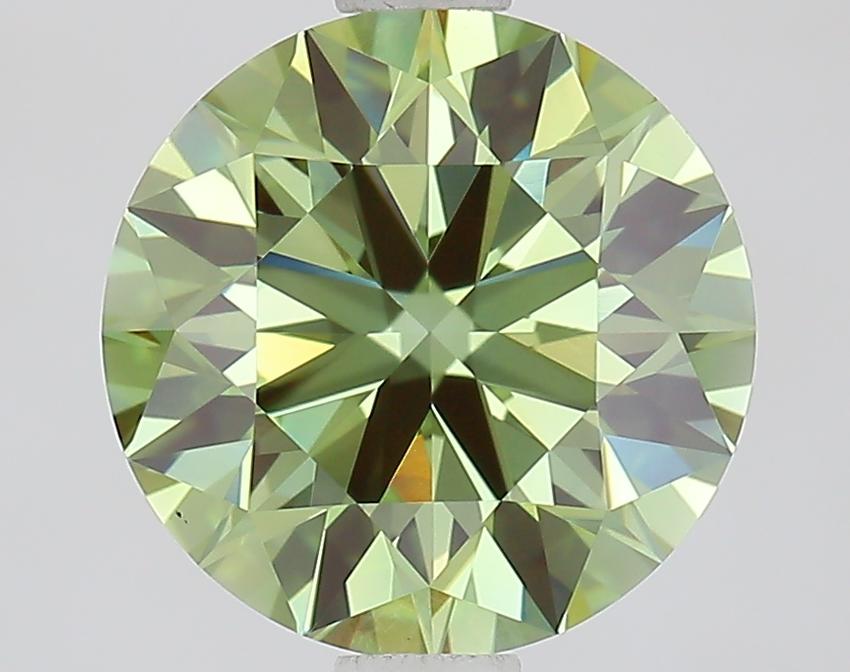 1.81 Ct. Fancy Vivid Green Round Lab Grown Diamond