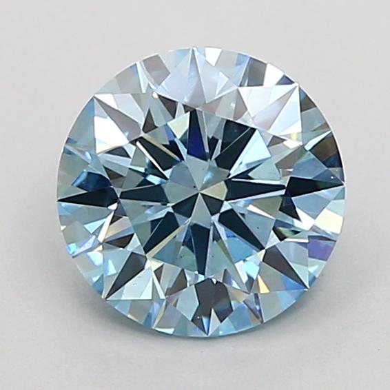1.37 Ct. Fancy Vivid  Blue Round Lab Grown Diamond