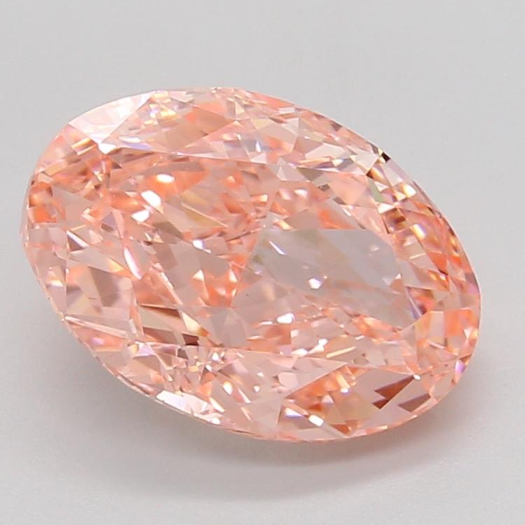 4.01 Ct. Fancy Vivid Pink Oval Lab Grown Diamond